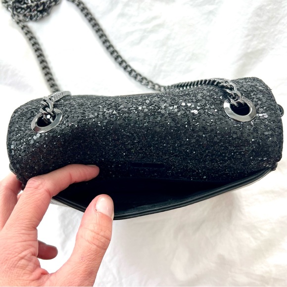 Zadig & Voltaire Love Black Glitter Chain Strap Bag - Picture 8 of 14